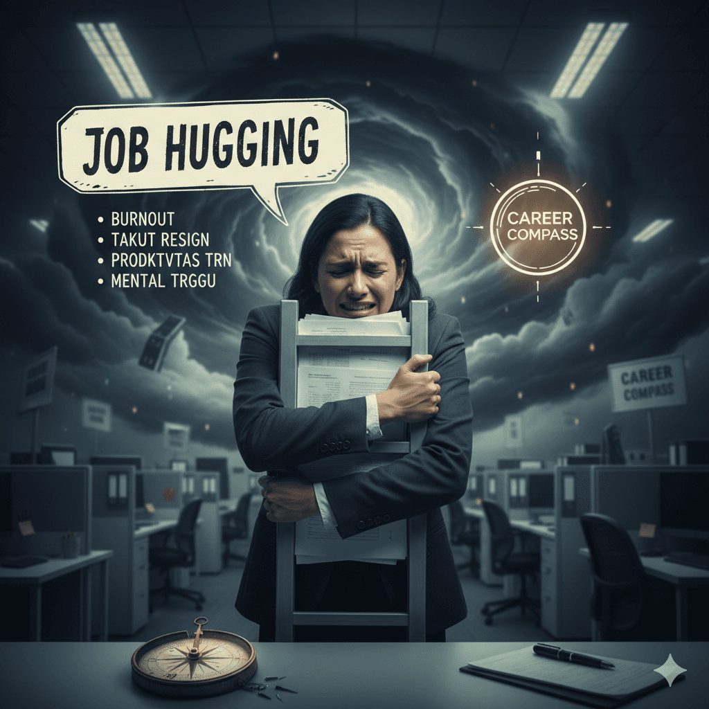 job hugging illustration